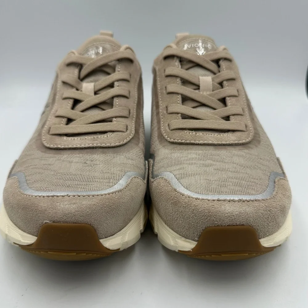 Vionic Presley‎ Walking Sneaker women 11 Taupe Suede slip-on Athleisure Orthotic